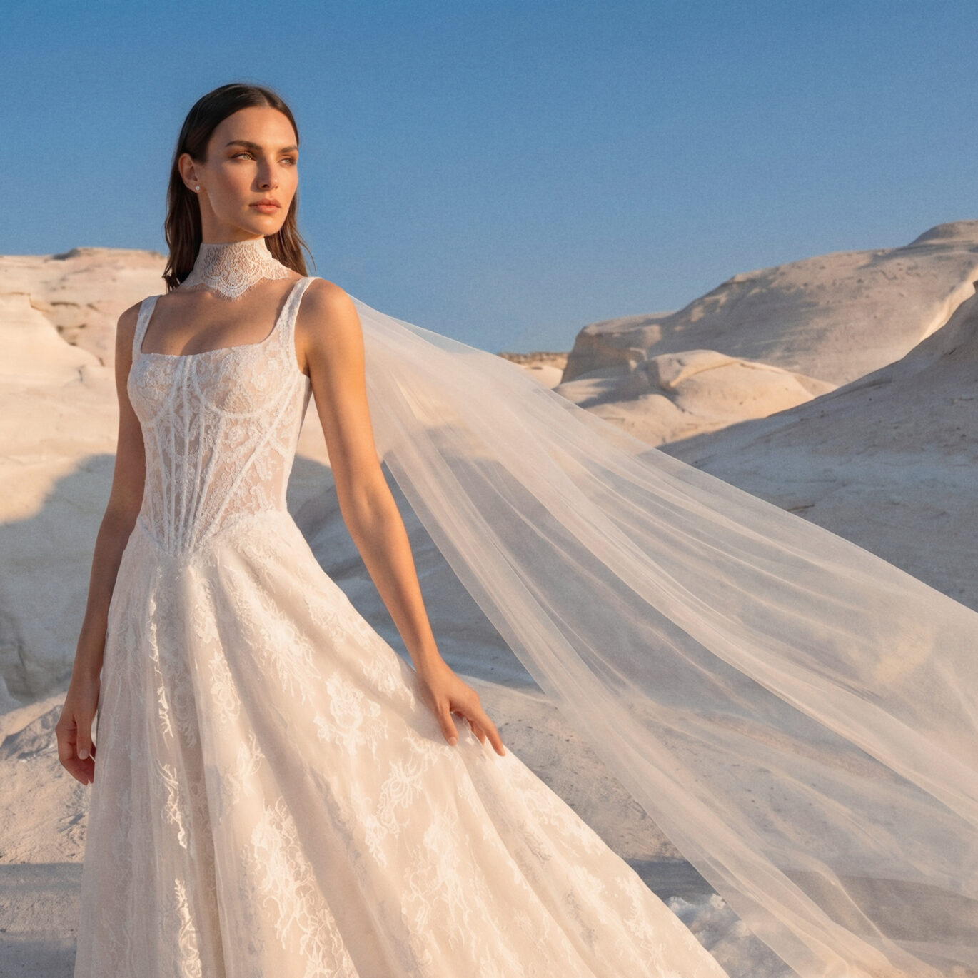 Νύφη που φοράει το Pronovias Azna dress