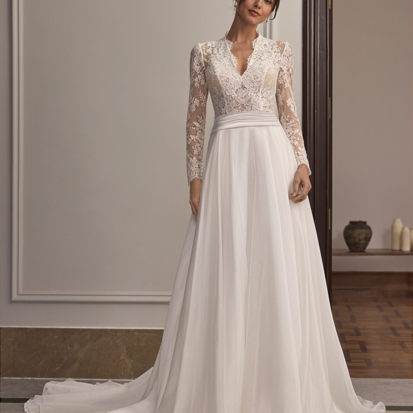 Νύφη που φοράει το San Patrick Brygitta dress