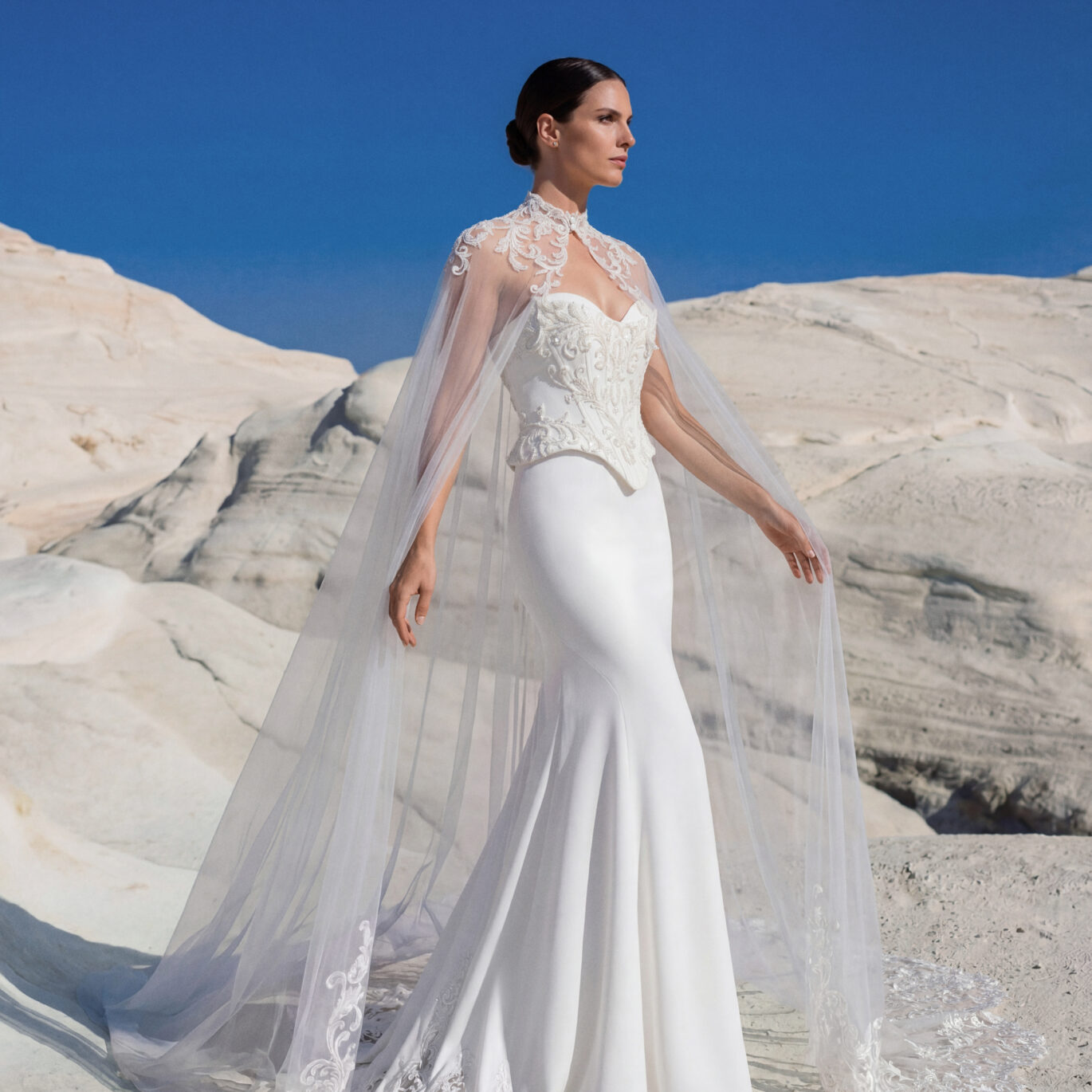 Νύφη που φοράει το Pronovias Jonely dress