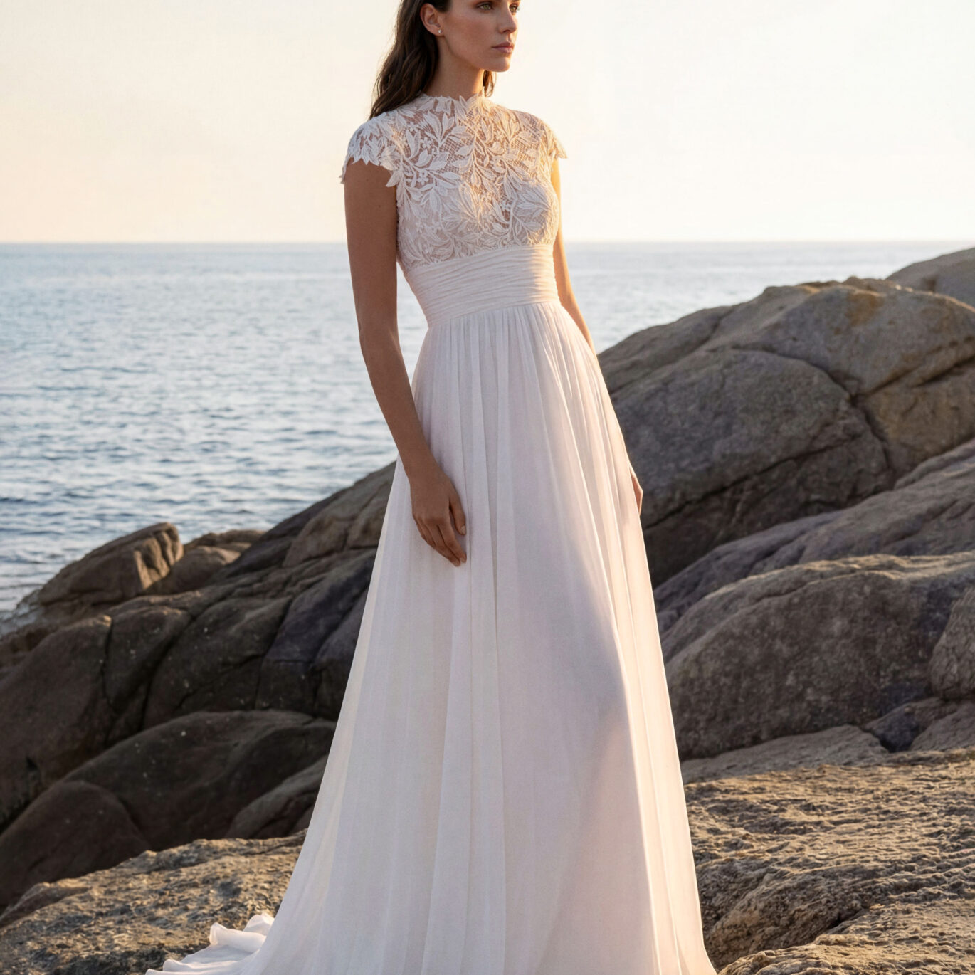 Νύφη που φοράει το Pronovias Myvorin dress
