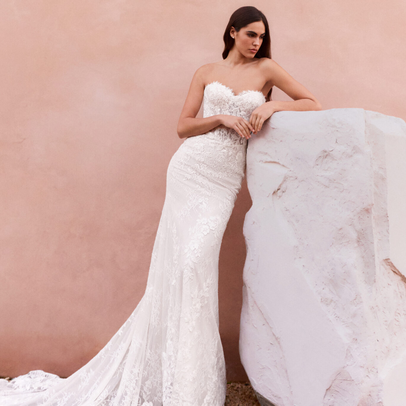 Νύφη που φοράει το Pronovias Tzoe dress