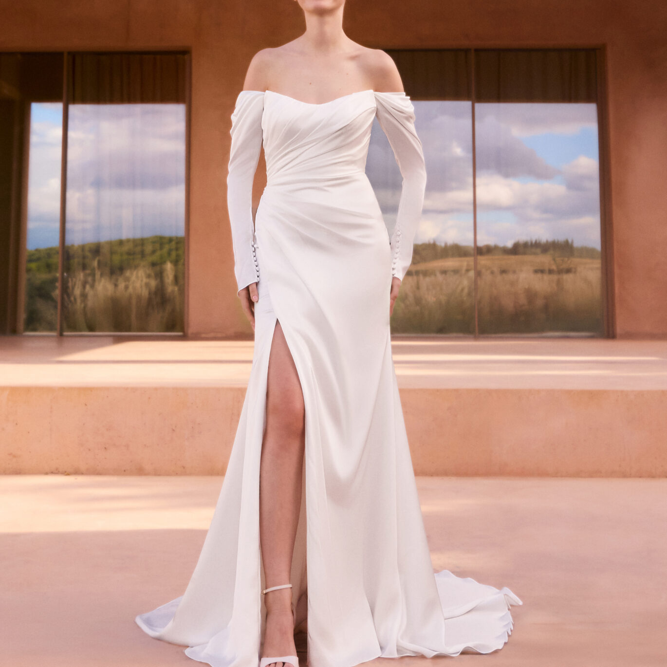 Νύφη που φοράει το Pronovias Verdiana dress