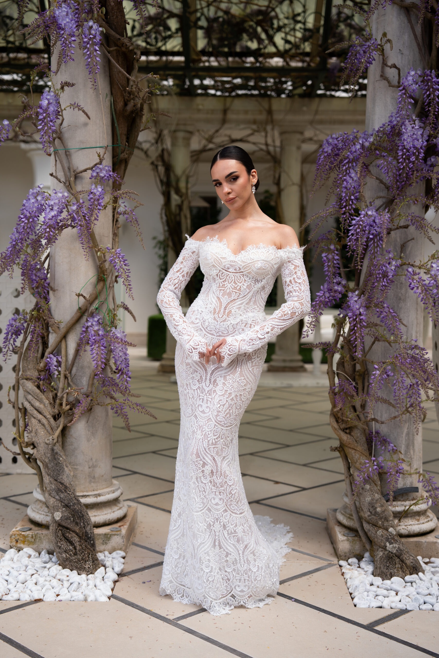 mf_devora_dress_00007 Νυφικό γοργόνα με ανοιχτή πλάτη και δαντέλα Devora Michela Ferriero